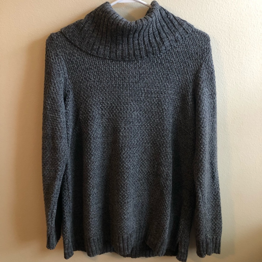 Grey Turtleneck Sweater